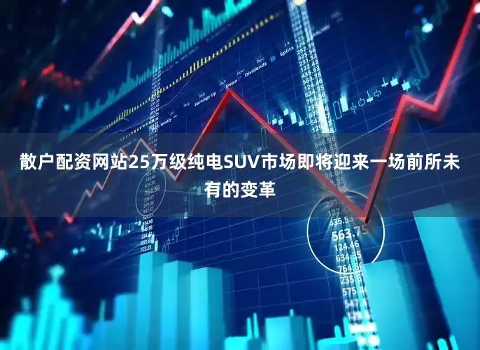 散户配资网站25万级纯电SUV市场即将迎来一场前所未有的变革